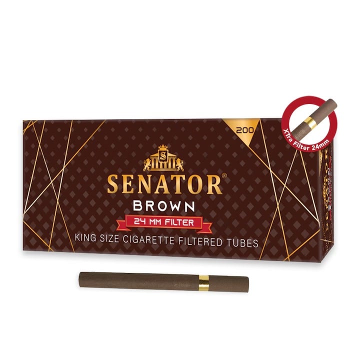 Tuburi Tigari Senator Xtra 24mm Brown 200